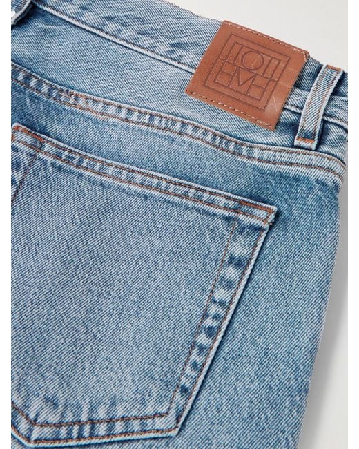 Totême Blue Garderob Organic Low-Rise Straight-Leg Jeans