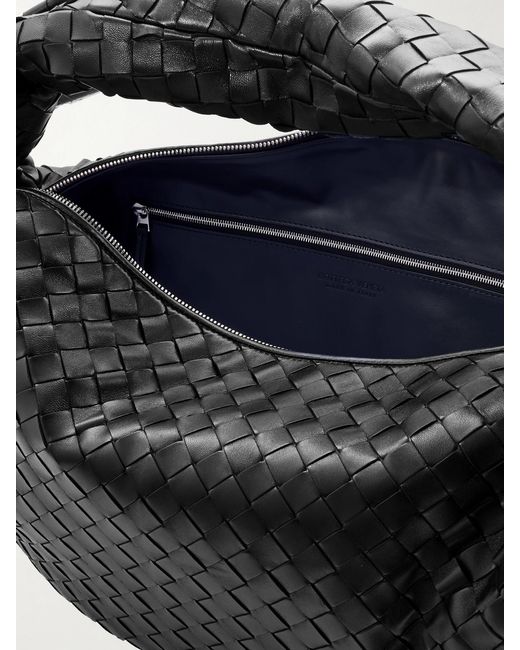 Bottega Veneta Black Jodie Medium Intrecciato Leather Tote