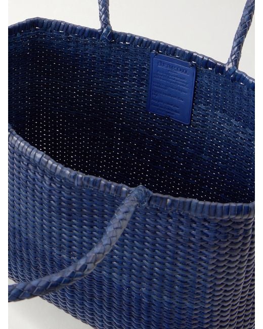 Dragon Diffusion Blue B Weave Leather Tote