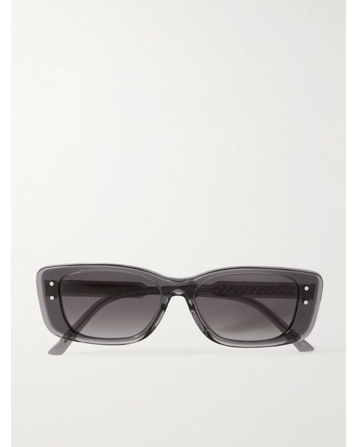 Dior Gray Diorhighlight S2I Rectangular-Frame Acetate Sunglasses