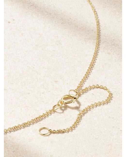 STONE AND STRAND Natural Mini Evil Eye 14-Karat Diamond Necklace