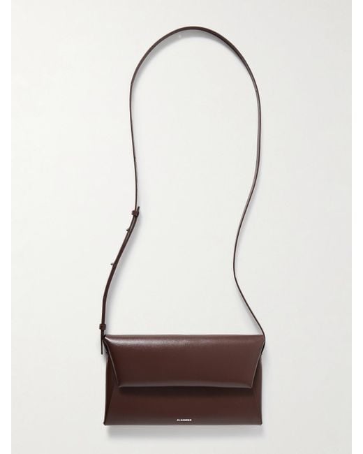 Jil Sander Natural Schultertasche Aus Wattiertem Leder