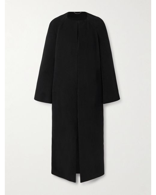 TOTEME Women's Black Wool-Blend Coat