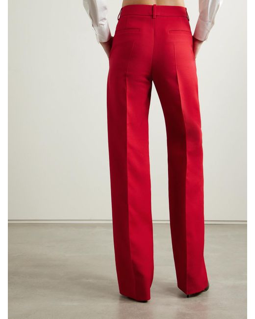 Red store wool pants