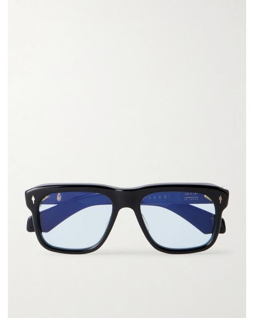 Jacques Marie Mage Blue Yves D-Frame Acetate Sunglasses