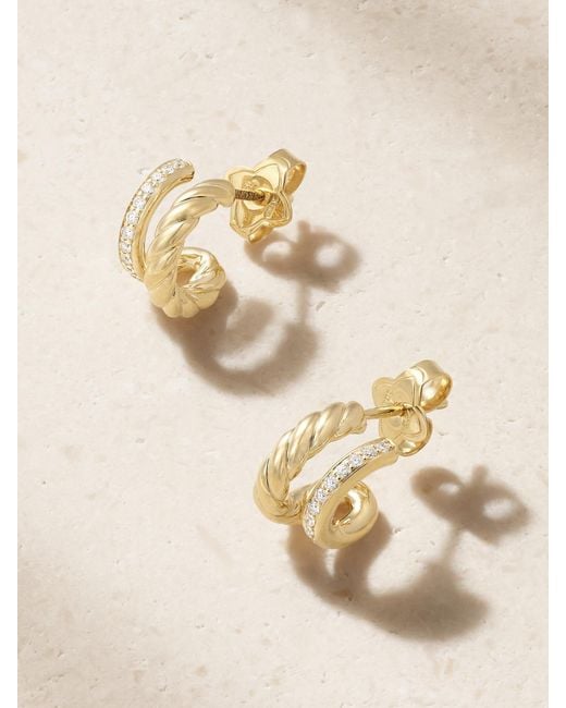 David Yurman Natural Dy Mercer 18-Karat Diamond Hoop Earrings