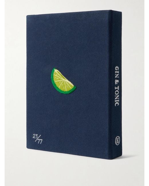 Olympia Le-Tan Green Gin & Tonic Embroidered Appliquéd Canvas Clutch