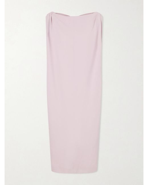Balenciaga Pink Sack Silk And Wool-Blend Cady Midi Dress