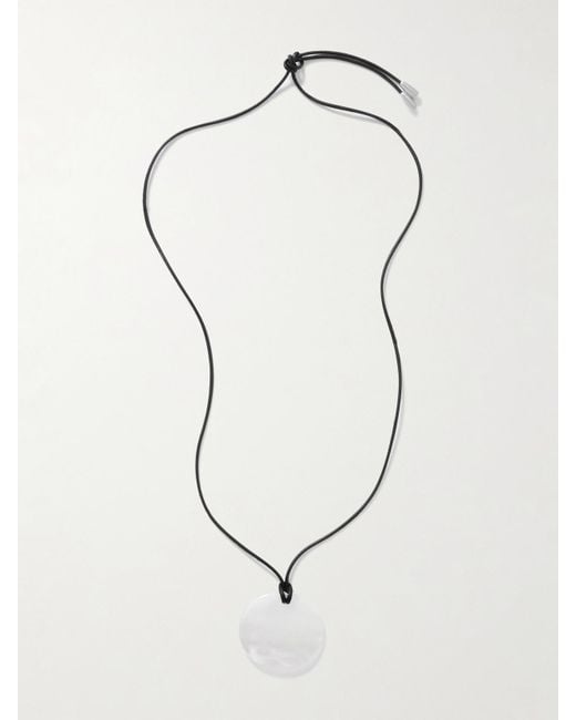 Sophie Buhai Blue Medium Full Moon Cord, Quartz And Necklace