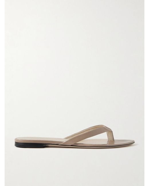 The Row Natural Flora Zehensandalen Aus Leder