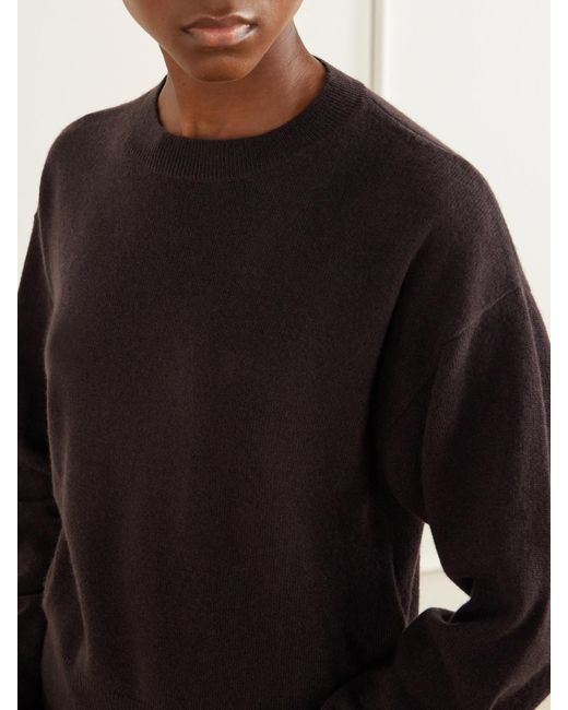LeKasha Black Menorca Cropped Cashmere Sweater