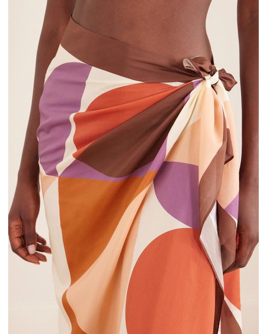 Eres Orange Luisa Printed Cotton And Silk-Blend Sarong