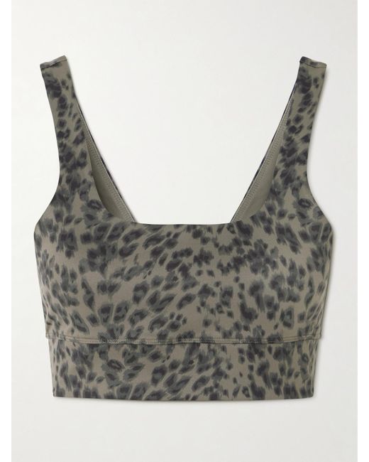 Brassière De Sport En Tissu Freesoft À Imprimé Guépard Cori Varley en coloris Gray