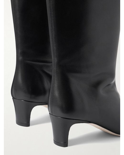 Staud Black Wally Leather Boots