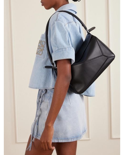 Loewe Black Paula's Ibiza Puzzle Small Leather Shoulder Bag