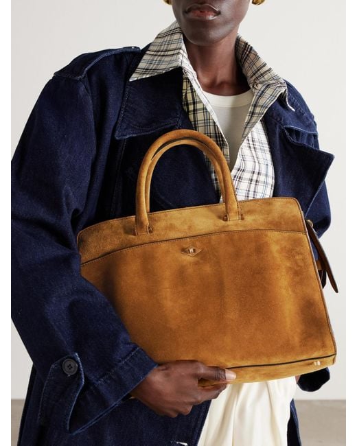 Metier Natural Private Eye Medium Suede Tote