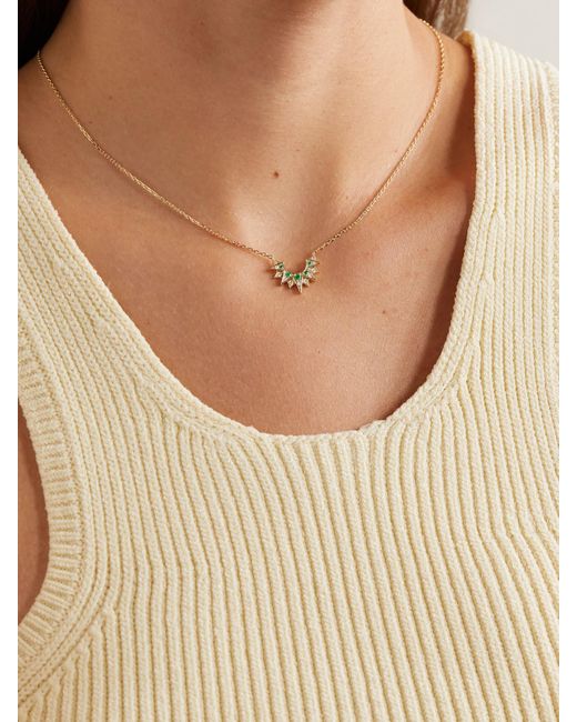 Piaget Natural Sunlight Rose, Emerald And Diamond Necklace