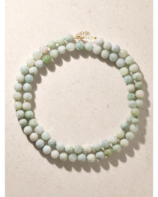 JIA JIA Metallic Double 14-Karat Jade Necklace