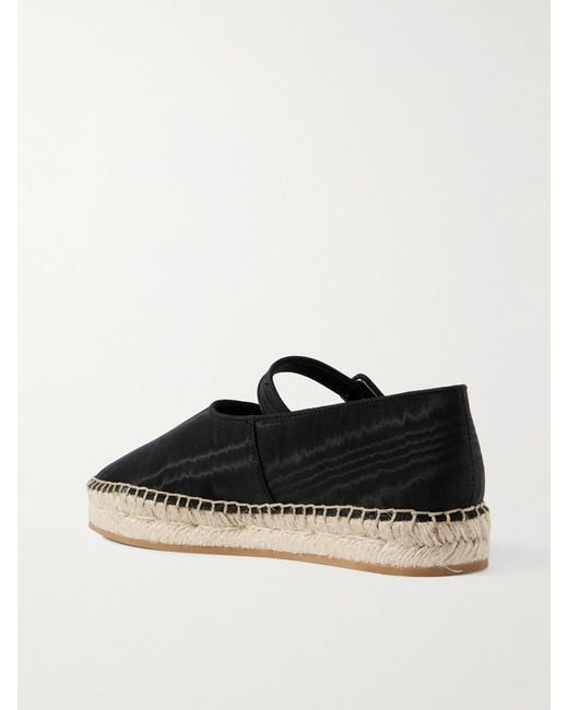 Loeffler Randall Black Clover Moire Mary Jane Espadrilles
