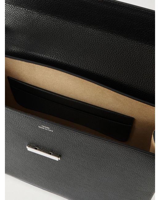 Totême  Black Clip Textured-Leather Shoulder Bag