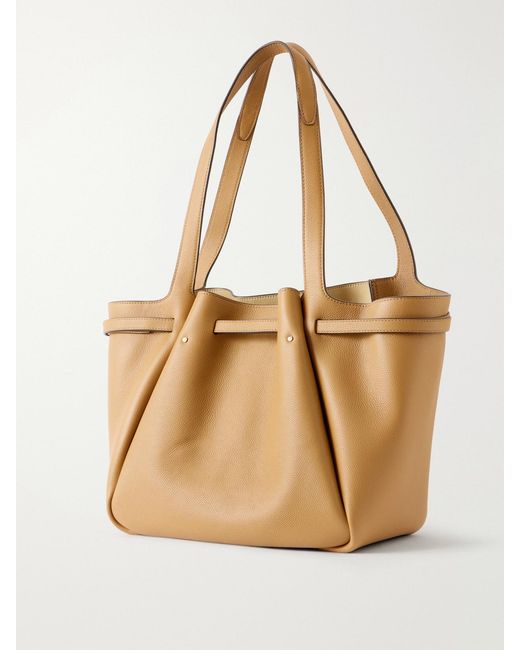 Tory Burch Natural Romy Textured-Leather Tote