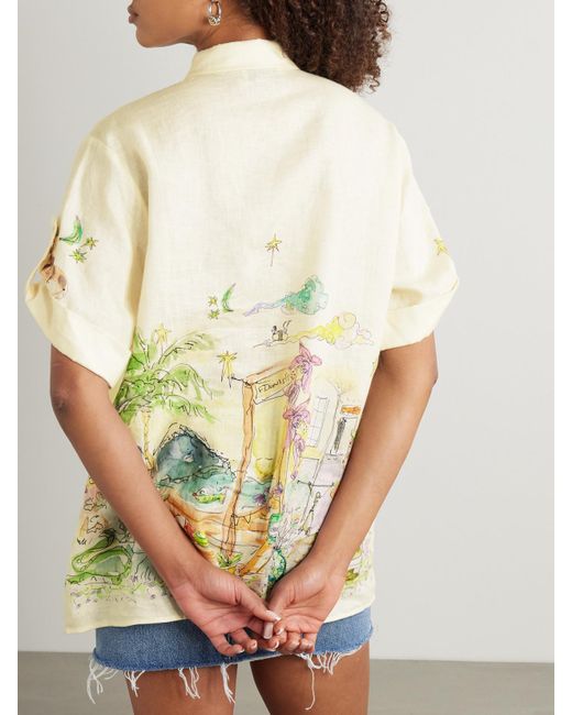 Chemise En Gaze De Lin Imprimée X Anouk Colantoni ALÉMAIS en coloris Natural