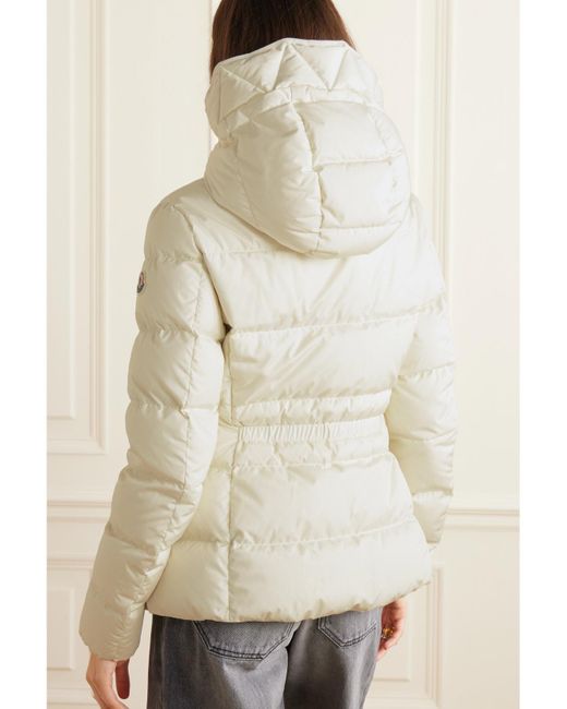 Moncler Natural Avoce Hooded Quilted Shell Down Jacket
