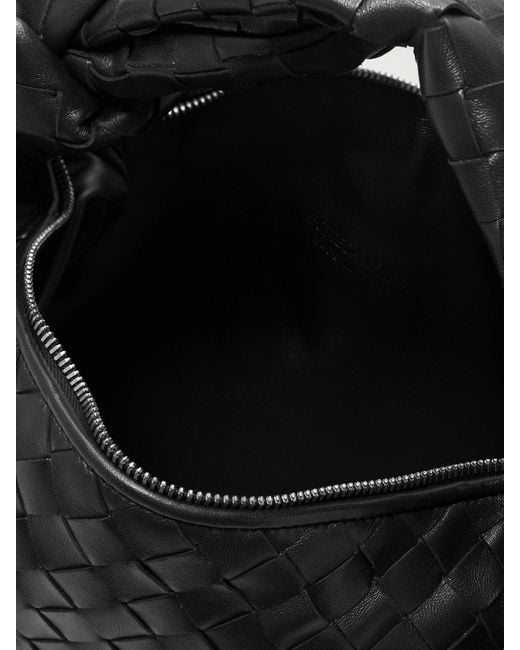 Bottega Veneta Black Jodie Small Intrecciato Leather Tote