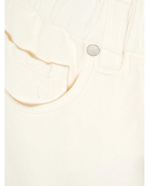 Brunello Cucinelli White Bead-Embellished Cotton And Linen-Blend Wide-Leg Pants