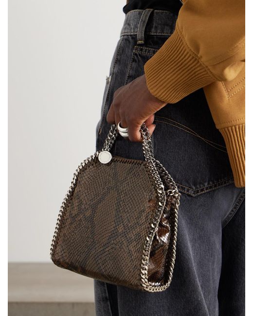 Stella McCartney Multicolor Falabella Kleine Schultertasche Aus Synthetischem Material Mit Schlangeneffekt