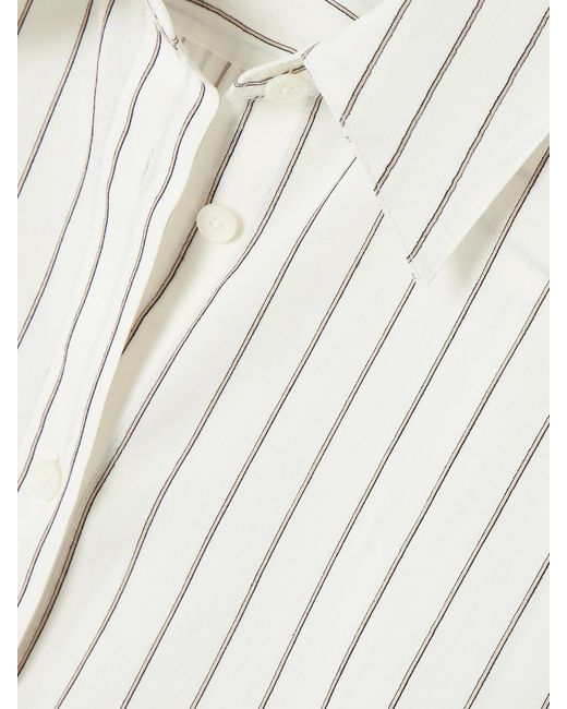 Totême Natural Striped Voile Shirt