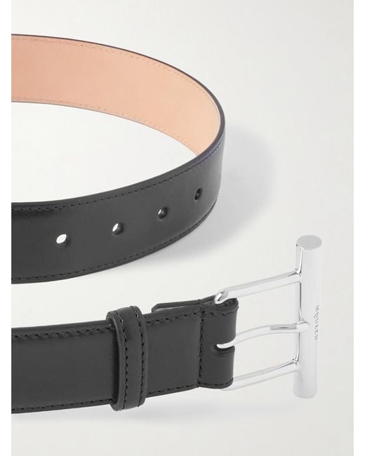 Alexander McQueen Black T-Bar Gürtel Aus Leder