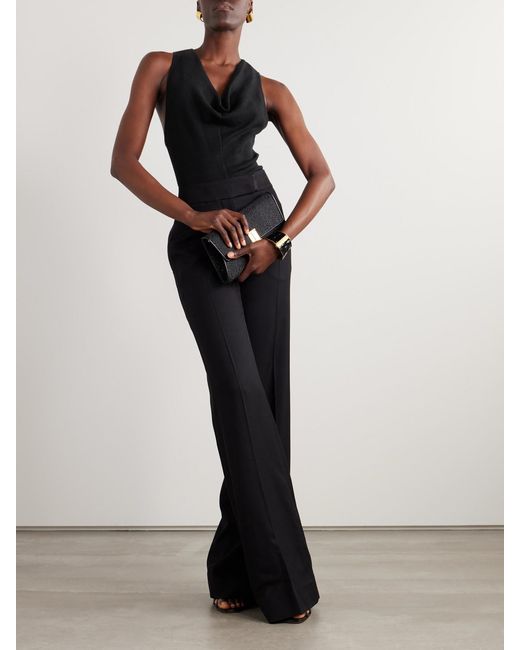 Tom Ford Black Draped Wool Tank