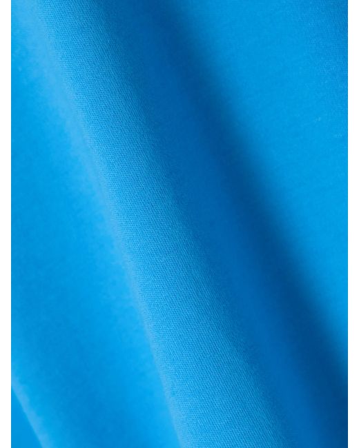 J.W. Anderson Blue Tie-Detailed Embroidered Cotton-Jersey Tank