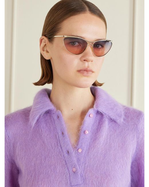 Chloé Pink Aviator-Style-Tone Sunglasses