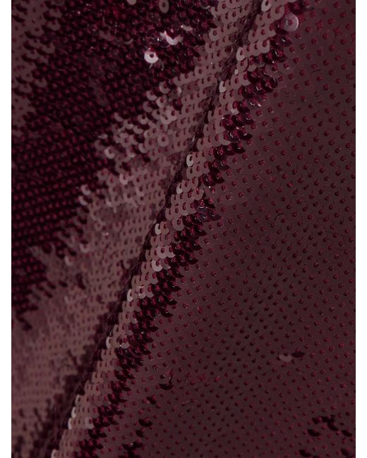 Galvan Purple Diffusion Sequined Stretch-Mesh Maxi Skirt