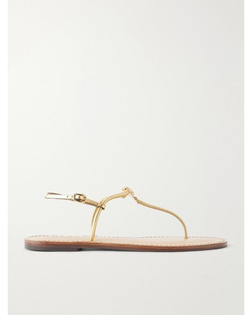 Amanu Natural The Naivasha Embellished Leather Sandals