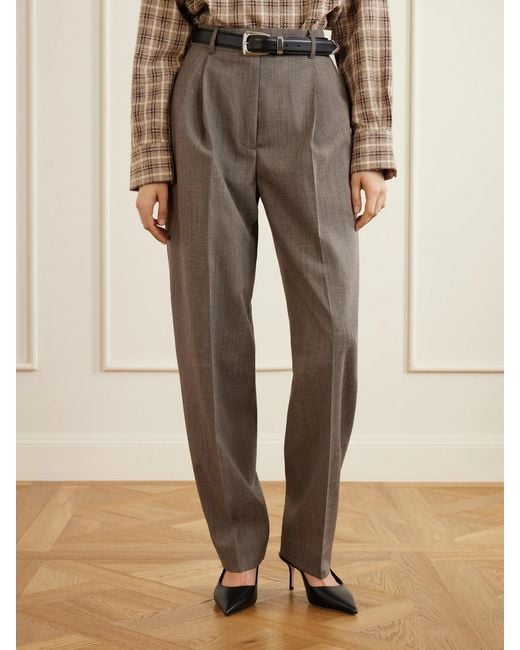 Rohe Gray Daria Wool-Blend Tapered Pants