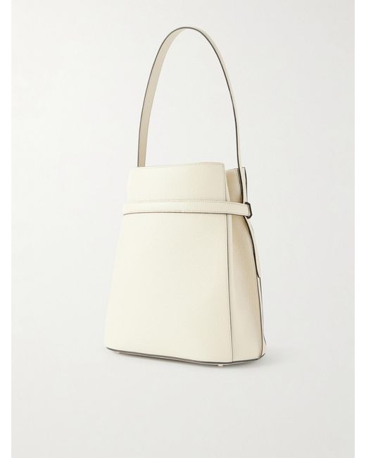Totême Natural Belted Textured-Leather Tote