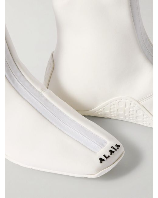Alaïa Natural Basket Neoprene High-Top Sneakers