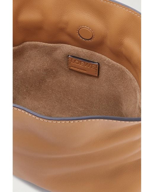 Loewe Brown Flamenco Mini Leather Clutch