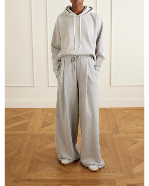 Jil Sander Gray Cropped Cotton-Jersey Hoodie