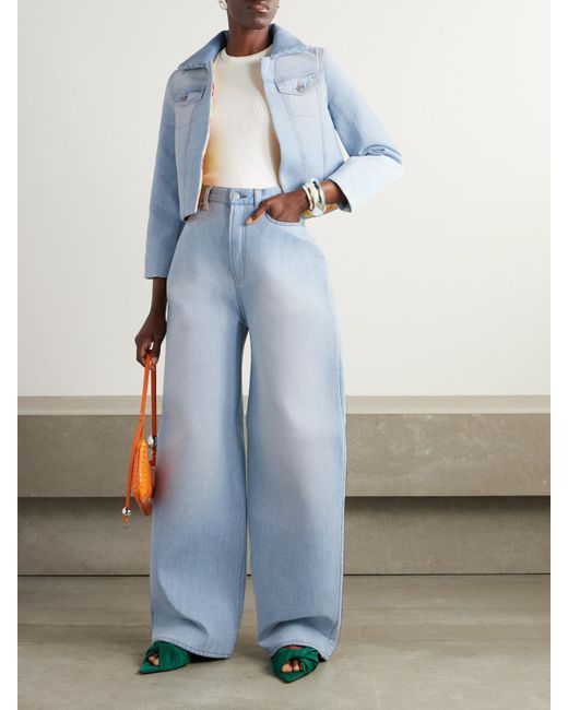 Acne Blue Cropped Denim Jacket