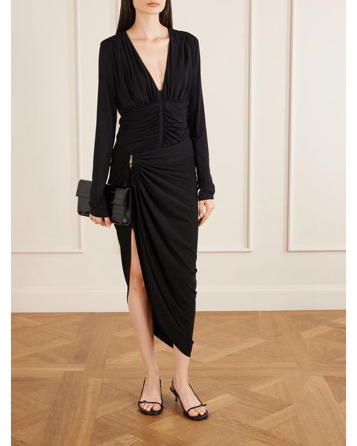 Sportmax Blue Jersey Ruched Blouse