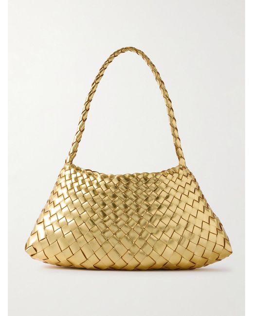 Dragon Diffusion Rosanna Mini Woven Metallic Leather Tote