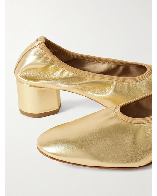 Aeyde Natural Gemma Pumps Aus Metallic-Leder