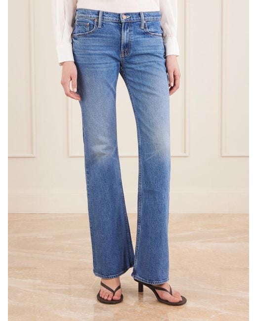 Mother Blue The Jinx Heel Low-Rise Flared Jeans