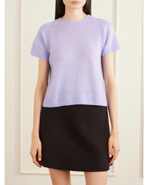Lisa Yang Purple Siona Cashmere And Silk T-Shirt