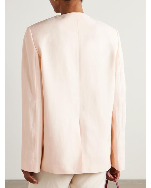 Loulou de Saison Natural Bono Double-Breasted Twill Jacket