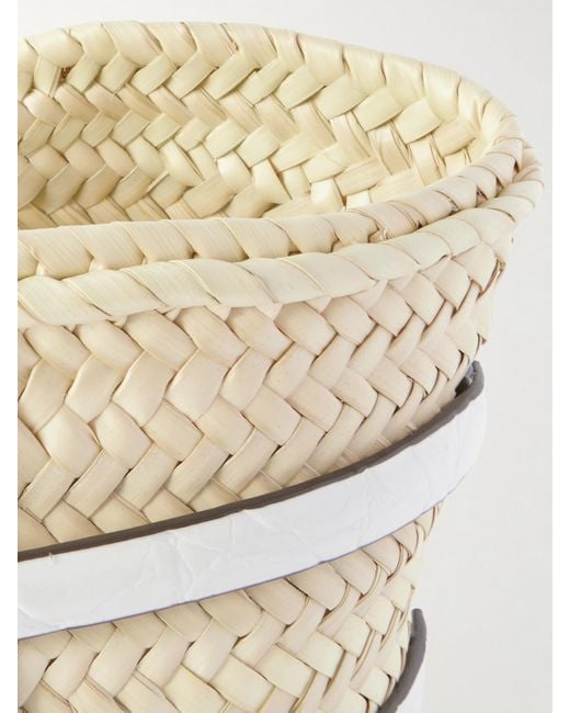 Tory Burch Natural Ella Kleine Tote Aus Geflochtenem Stroh Mit Lederbesätzen